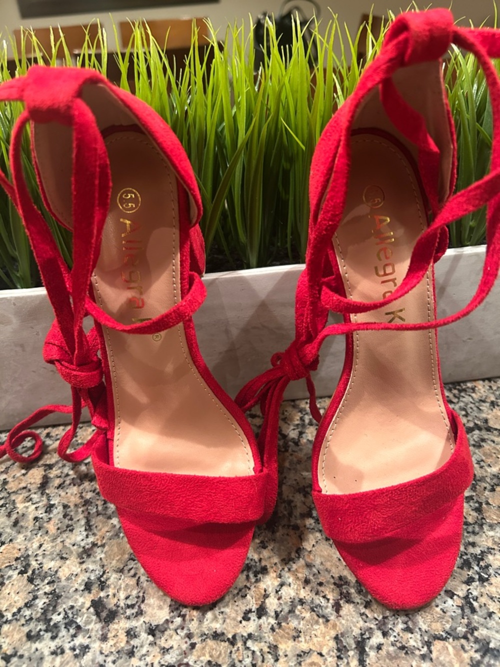 Allegra K Red Wrap-Around Strappy Stiletto Sandal - Picture 7 of 7